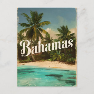 Vintage resor Bahamas Vykort