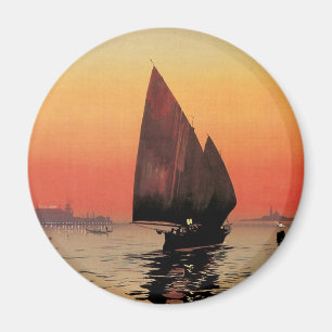 Vintage Resor, Båtar vid Excelsior Palace Venice Magnet