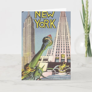 Vintage resor, Berömd New York City Landmarks Kort