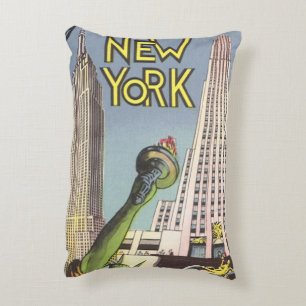 Vintage resor, Berömda landmärken i New York City Prydnadskudde