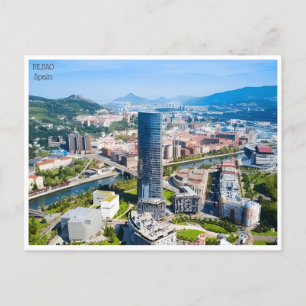 vintage resor Bilbao Spanien Guggenheim stad Vykort