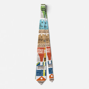 Vintage resor biljett mönster. Bagagelapp Slips