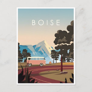 Vintage resor Boise Idaho États-Unis retro Vykort