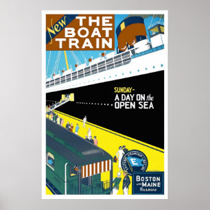 Vintage resor, Boston och Maine Poster
