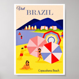 Vintage resor Brasilien Poster