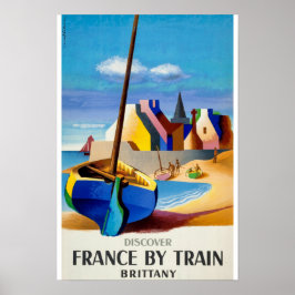 Vintage resor - Bretagne Frankrike Poster