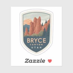 Vintage resor Bryce Canyon nationalpark Utah Klistermärken
