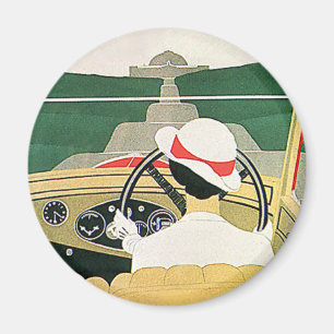 Vintage Resor, Cabriolet i Landsbygden Magnet
