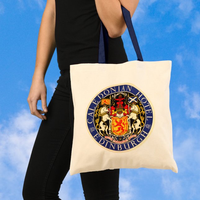 Vintage resor Caledonian Hotel Edinburgh Scotland Tygkasse (Skapare uppladdad)