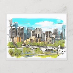 Vintage resor Calgary Alberta Kanada edmonton Vykort