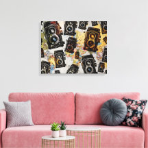 Vintage resor Camera Mönster