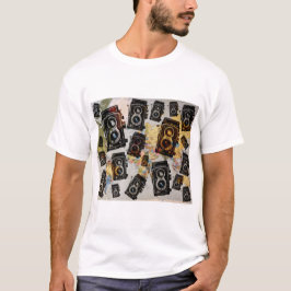 Vintage resor Camera Mönster T Shirt