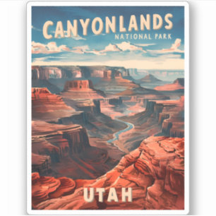 Vintage resor Canyonlands nationalpark Utah Klistermärken