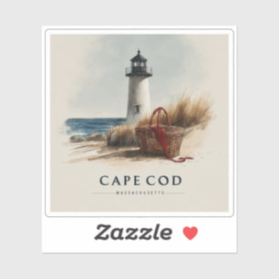 Vintage resor Cape Cod Massachusetts Beach Retro Klistermärken