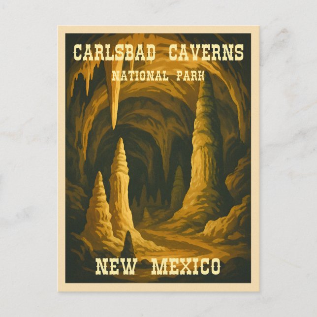 Vintage resor Carlsbad Caverns nationalpark Vykort (Framsida)
