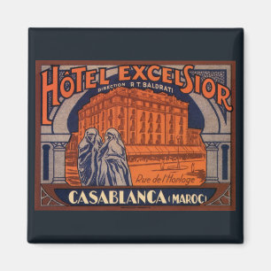 Vintage resor Casablanca i Marocko, afrika Magnet