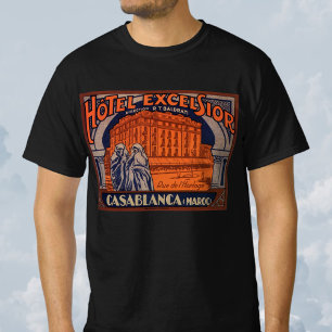 Vintage resor, Casablanca i Marocko, Afrika Tee Shirt