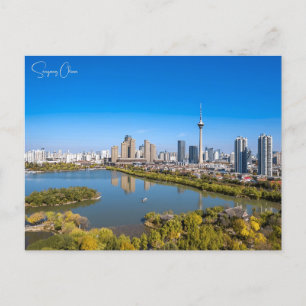 Vintage resor china-retro-semester vykort