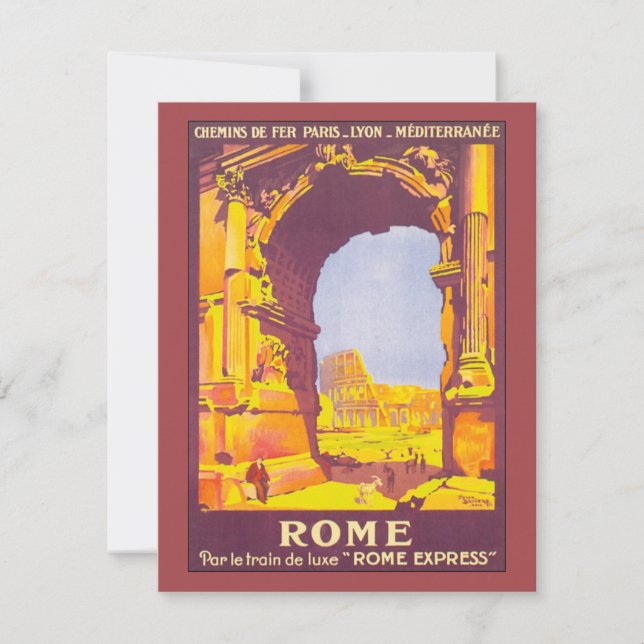 Vintage resor, Coliseum i Rom Italien Italienska (Framsida)