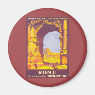 vintage resor, Coliseum i Rom Italien Italienska Magnet