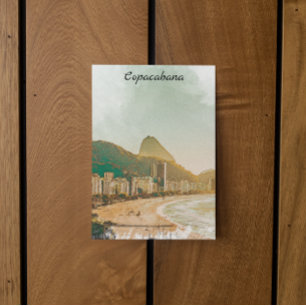 Vintage resor Copacabana Beach Rio de Janeiro Vykort
