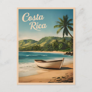 Vintage resor Costa Rica Seaside Retro Scenia Vykort