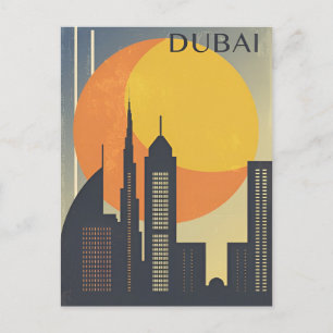 vintage resor Dubai Förenade Arabemiraten Vykort