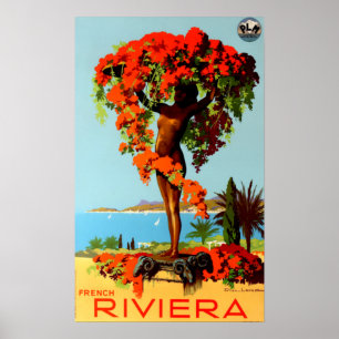Vintage resor - Elfenbenskusten - Fransken Riviera Poster