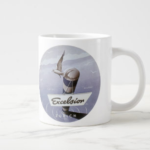 Vintage Resor Excelsior Hotel Zurich Schweiz Jumbo Mugg