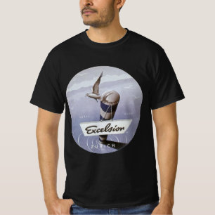 Vintage resor Excelsior Hotel Zurich Schweiz Tee Shirt