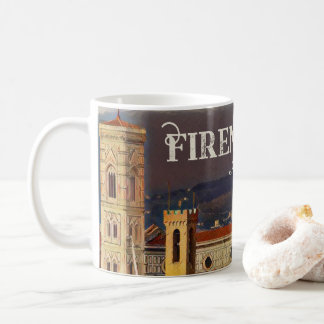 Vintage resor Florence Firenze Italien Church Duom Kaffemugg