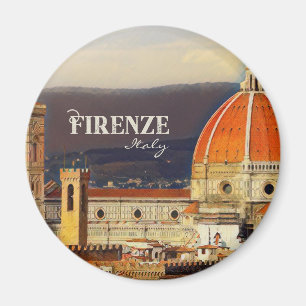 Vintage resor Florence Firenze Italien Church Duom Magnet