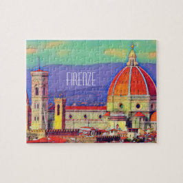Vintage resor Florence Firenze Italien Church Duom Pussel