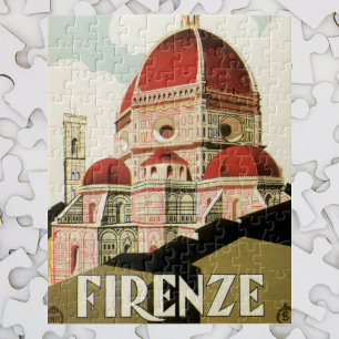 Vintage resor Florence Firenze Italien Church Duom Pussel