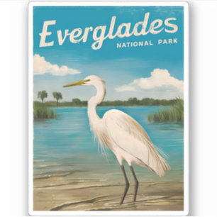 Vintage resor Florida Everglades Nature Wildlife Klistermärken