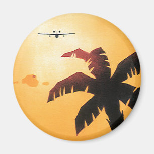Vintage resor, flygplan över Hawaiianska öarna Magnet