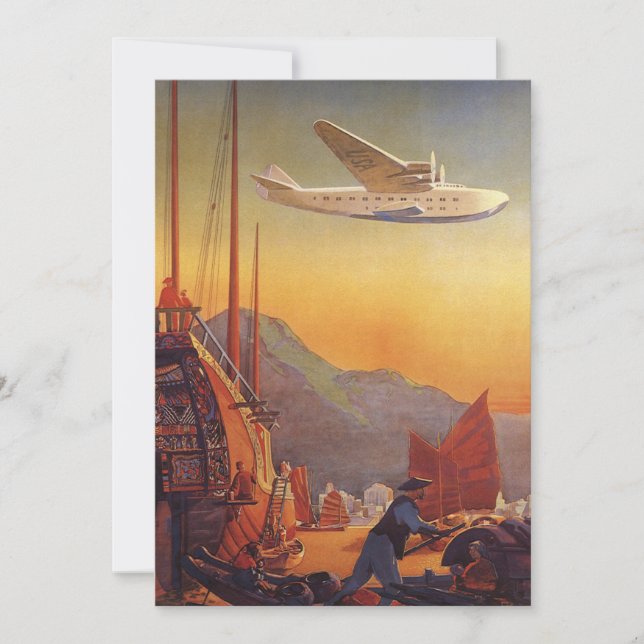 Vintage resor, Flygplan over Junks i Hongkong (Framsida)