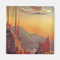 Vintage resor, Flygplan over Junks i Hongkong