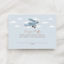Vintage resor-flygplansblöjan Raffle Biljett
