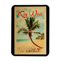 Vintage resor för Key West Florida palmträdstrand