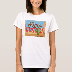 Vintage resor för Reno Nevada tecknadöken T Shirt