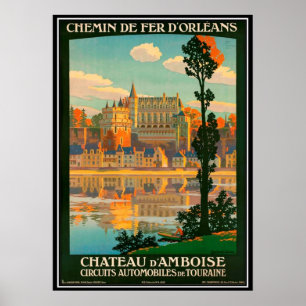 Vintage resor Frankrike, Amboise Castle - Poster