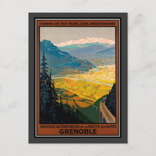 Vintage resor Frankrike, Grenoble- Vykort