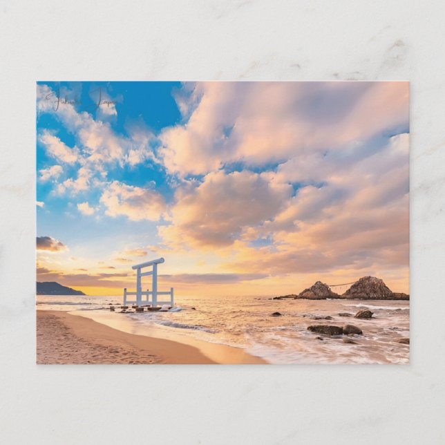 vintage resor Fukuoka Japan, semester Vykort (Framsida)