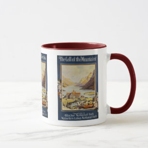 Vintage resor - glaciärnationalpark mugg