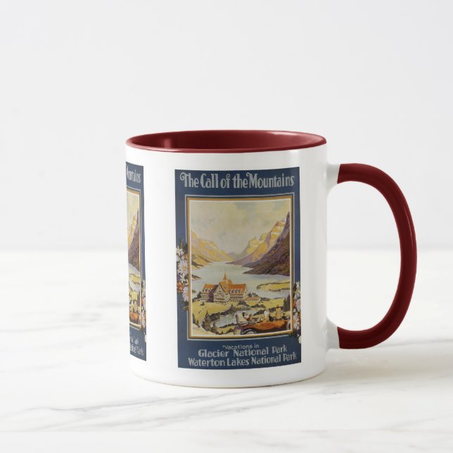 Vintage resor - glaciärnationalpark mugg (Höger)