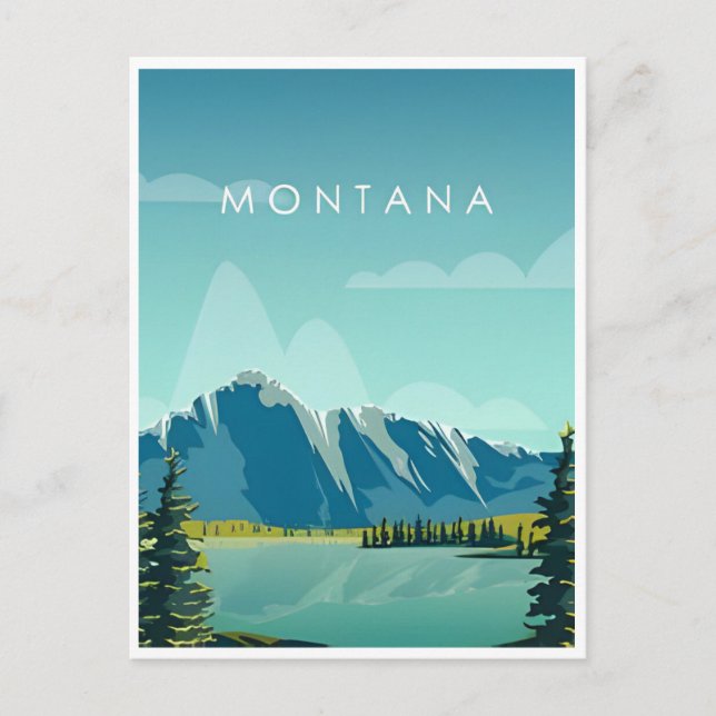 Vintage resor Glacier nationalpark Montana Vykort (Framsida)