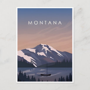 Vintage resor Glacier nationalpark Montana Vykort
