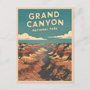 Vintage resor Grand Canyon Retro Scenia Vykort