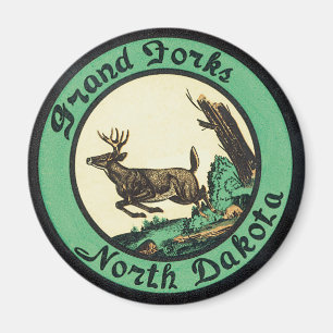 Vintage resor, Grand Forks, North Dakota Magnet